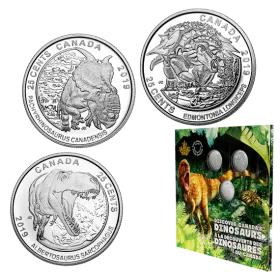 2019 Canadian 25-Cent Dinosaurs of Canada 3-Coin Set