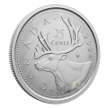 2024 Canada 25-Cent Tribute: W Mint Mark - Caribou Quarter Pure Silver Coin