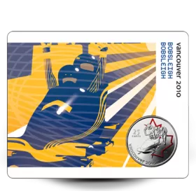 2008 Canada 25 Cent Vancouver 2010 Olympic Sports Card - Bobsleigh