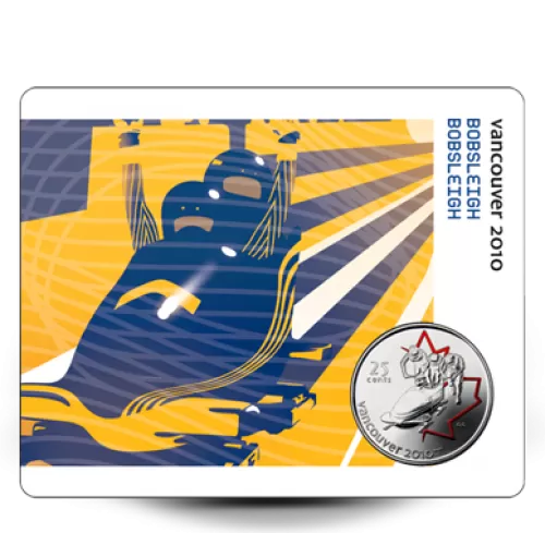 2008 Canada 25 Cent Vancouver 2010 Olympic Sports Card - Bobsleigh
