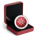 2015 Canadian $25 Christmas Ornament - Fine Silver Coloured Coin (Ultra-High Relief)