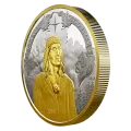 2018 Canadian $25 Tecumseh's Birth 250th Anniv 1 oz Fine Silver & Gold-plated Piedfort Coin