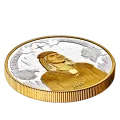 2018 Canadian $25 Tecumseh's Birth 250th Anniv 1 oz Fine Silver & Gold-plated Piedfort Coin