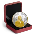2018 Canadian $25 Tecumseh's Birth 250th Anniv 1 oz Fine Silver & Gold-plated Piedfort Coin