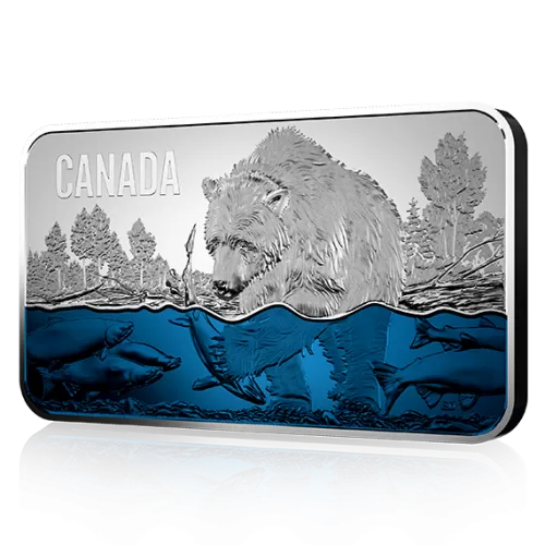 2018 Canadian $25 Salmon Run - Fine Silver Ultra-High Relief Coin
