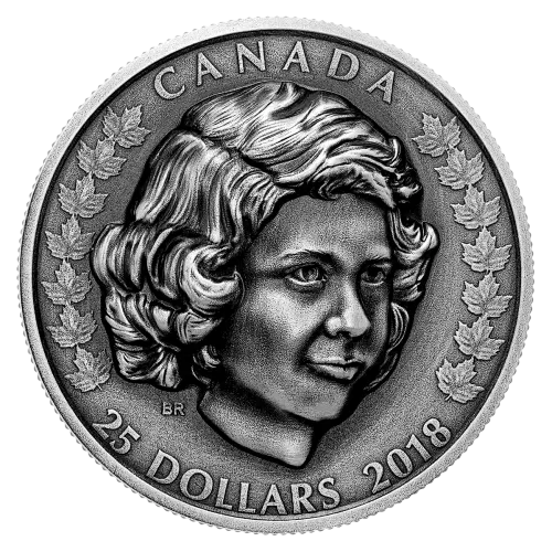 2018 Canadian $25 Her Majesty Queen Elizabeth II: The Young Princess - 1 oz Fine Silver Coin