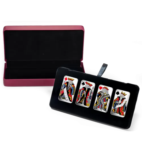 2018 Canadian $25 Historical Currency of Canada: Playing Cards of New France - 1.5 oz Fine Silver 4-Coin Set