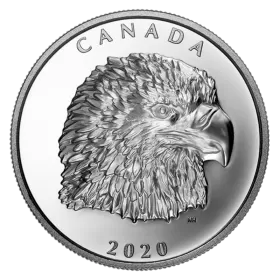 2020 Canadian $25 Proud Bald Eagle - Fine Silver Extraordinarily-High Relief Coin