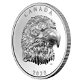 2020 Canadian $25 Proud Bald Eagle - Fine Silver Extraordinarily-High Relief Coin