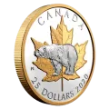 2020 Canadian $25 Timeless Icons: Polar Bear - 1 oz Fine Silver Gold-plated Piedfort Coin