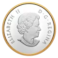 2020 Canadian $25 Timeless Icons: Polar Bear - 1 oz Fine Silver Gold-plated Piedfort Coin