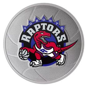 2020 Canadian $25 Toronto Raptors 25th Season - 1 oz Fine Silver Coloured Coin
