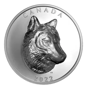 2022 Canadian $25 Timber Wolf - Fine Silver Extraordinarily-High Relief Coin