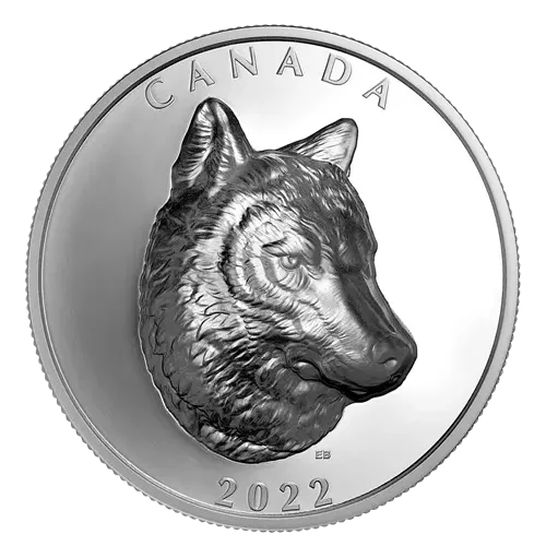 2022 Canadian $25 Timber Wolf - Fine Silver Extraordinarily-High Relief Coin