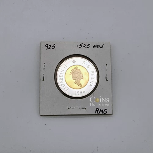 1996 Canada $2 Polar Bear Toonie Piedfort Sterling Silver Coin