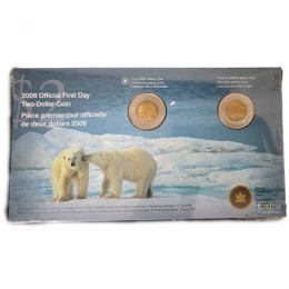 2006 Canada $2 First Day Strike Old and New Mint Mark Coin Set 