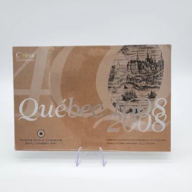 2008 (1608-) Canada $2 Quebec City 400th Anniversary/Samuel de Champlain Collector Card, Coin, Medallion Set