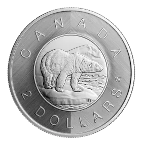 2023 Canada $2 Tribute: W Mint Mark - Polar Bear Toonie 1 oz Fine Silver Coin
