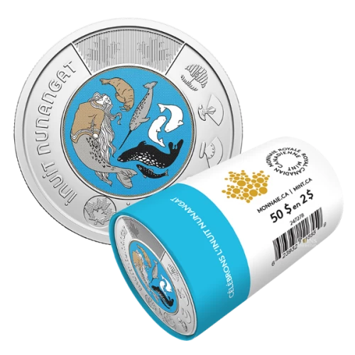 2024 Canada $2 Celebrating Inuit Nunangat Colourized Toonie Special Wrap Coin Roll