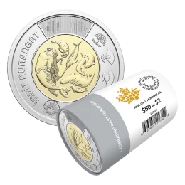 2024 Canada $2 Celebrating Inuit Nunangat Non-colourized Toonie Special Wrap Coin Roll