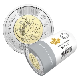2024 Canada $2 Celebrating Inuit Nunangat Non-colourized Toonie Special Wrap Coin Roll
