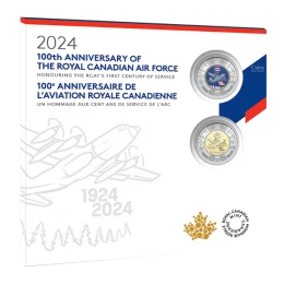 2024 (1924-) Canada $2 RCAF 100th Anniversary of the Royal Canadian Air Force Commemorative Coin Collector Keepsake Card 