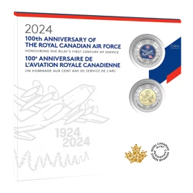 2024 (1924-) Canada $2 RCAF 100th Anniversary of the Royal Canadian Air Force Commemorative Coin Collector Keepsake Card 