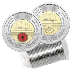 2025 Canada $2 Honouring Canada's Unknown Soldier Toonie Original Mixed Coin Roll