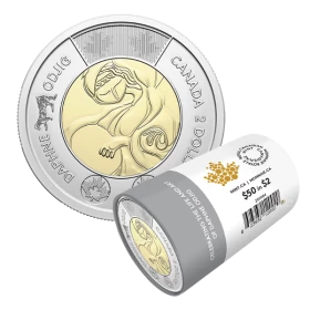 2025 Canada $2 Celebrating the Life and Art of Daphne Odjig Non-Colourized Special Wrap Roll