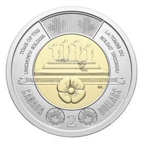 2025 Canada $2 Honouring Canada’s Unknown Soldier Non-Colourized Toonie Coins (Brilliant Uncirculated)
