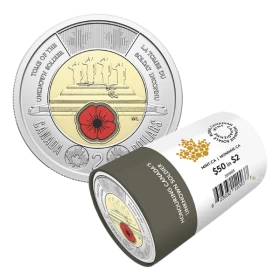 2025 Canada $2 Honouring Canada’s Unknown Soldier Colourized Special Wrap Roll