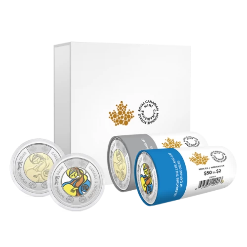 2025 Canada $2 Celebrating the Life and Art of Daphne Odjig Special Wrap Roll Box Set