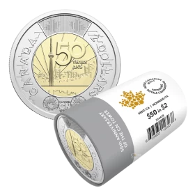 2026 Canada $2 50th Anniversary of the CN Tower Non-colourized Special Wrap Roll