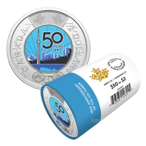 2026 Canada $2 50th Anniversary of the CN Tower Colourized Special Wrap Roll