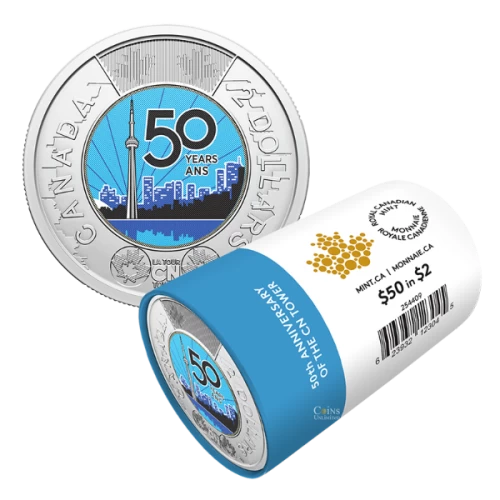 2026 Canada $2 50th Anniversary of the CN Tower Colourized Special Wrap Roll