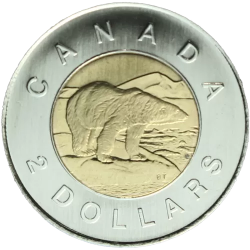 2001 Canadian $2 Polar Bear Toonie Coin (Brilliant Uncirculated)
