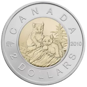 2010 Canadian $2 Baby Animals: Young Lynx Specimen Toonie Coin