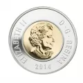 2014 Canadian $2 Baby Animals: Baby Rabbits Specimen Toonie Coin