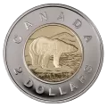 2006 RCMINT LOGO Canadian $2 Polar Bear Toonie Special Wrap Coin Roll