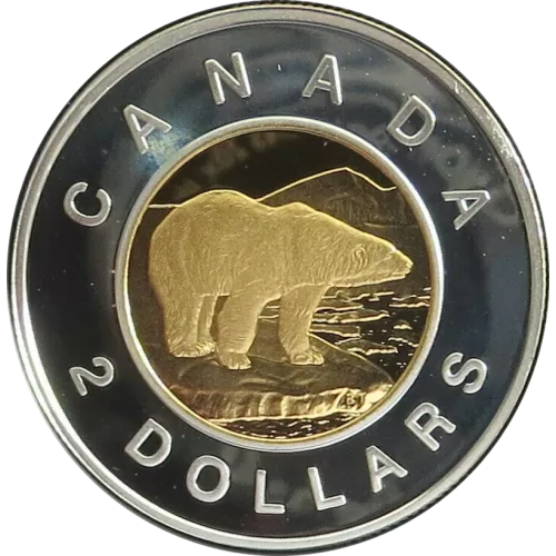 1998 Canadian $2 Polar Bear Toonie Proof Coin