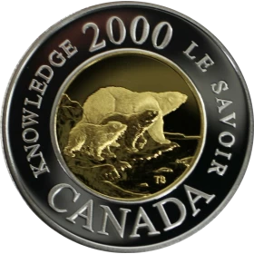 2000 Canadian $2 Path of Knowledge Toonie Proof Coin-coin in capsule & COA only