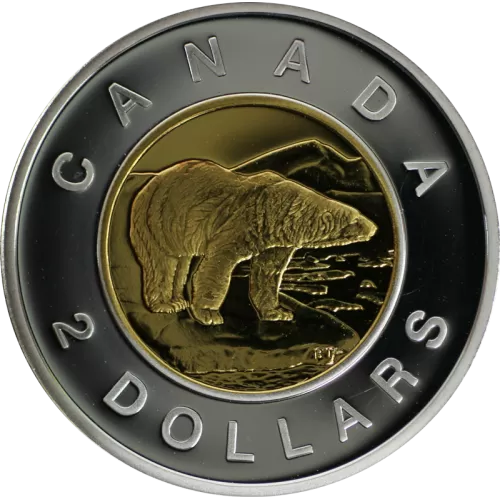 2006 (1996-) Canadian $2 Polar Bear Toonie 10th Anniv Proof Coin