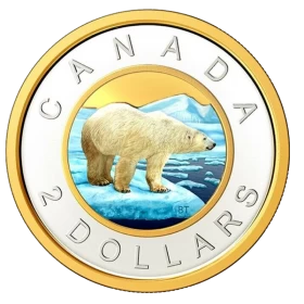 2020 Canadian $2 Polar Bear Toonie Coloured Proof Coin