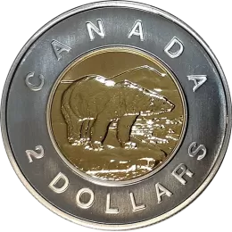 1997 Canadian $2 Polar Bear Toonie Specimen Coin