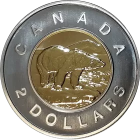 1997 Canadian $2 Polar Bear Toonie Specimen Coin