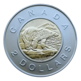 1998 Canadian $2 Polar Bear Toonie Specimen Coin