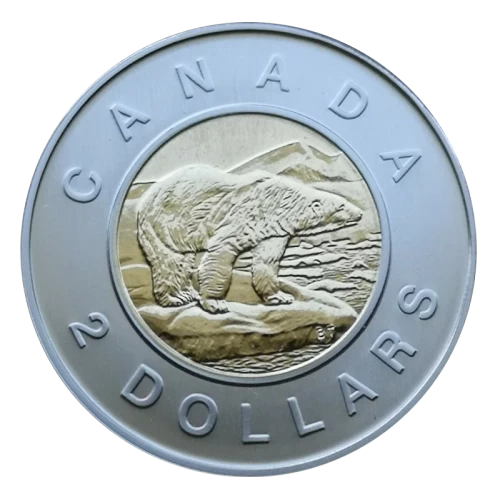 1998 Canadian $2 Polar Bear Toonie Specimen Coin