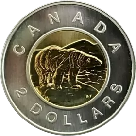 1999 Canadian $2 Polar Bear Toonie Specimen Coin