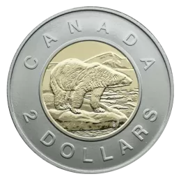 2000 Canadian $2 Polar Bear Toonie Specimen Coin
