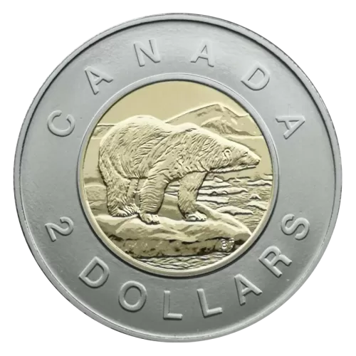 2000 Canadian $2 Polar Bear Toonie Specimen Coin